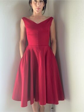 Pinup Couture Havana Nights Red Swing Dress